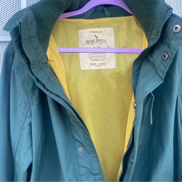 Rose Pistol women’s L hooded jacket zipper & snap close vintage fit mesh lining - Picture 5 of 8